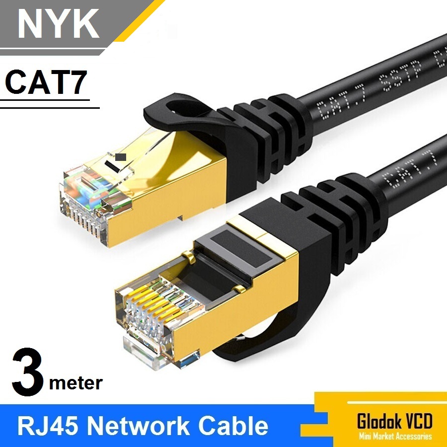 NYK Kabel Lan SSTP Cat7 3M Cable Lazada Indonesia