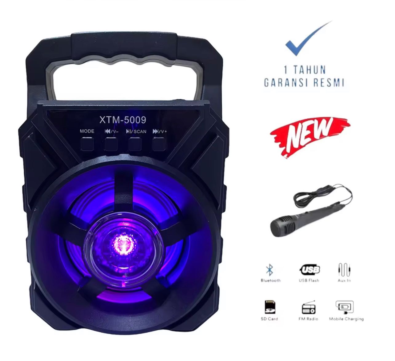 SPEAKER BLUETOOTH KARAOKE PORTABLE GRATIS MIC BUAT KARAOKE SALON MINI