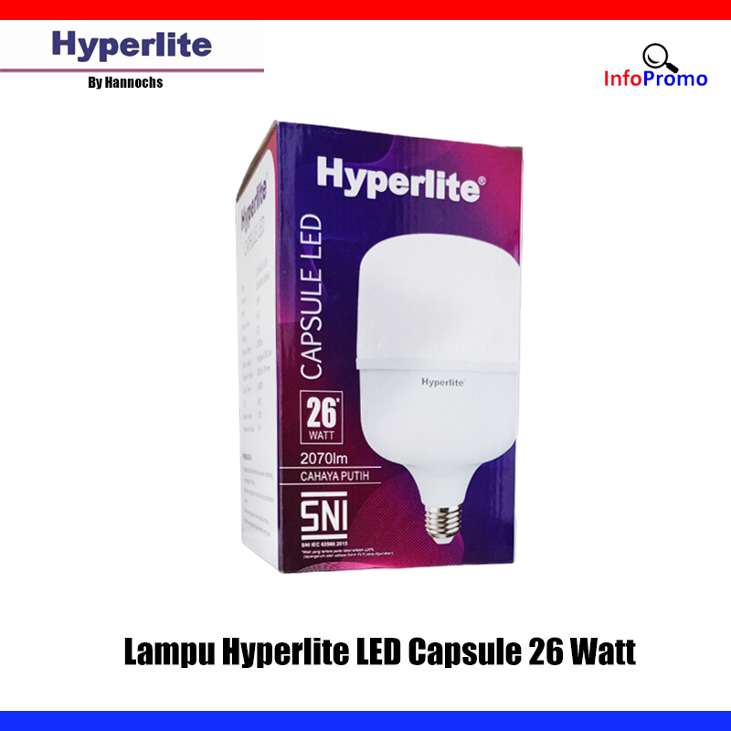 Bohlam Lampu LED Hyperlite Capsule 26 Watt Cool Daylight SNI Original ...