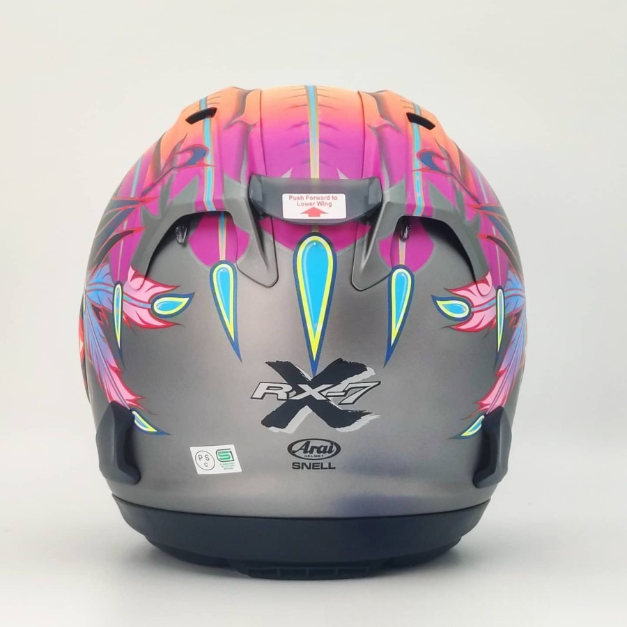 Arai Pink Arai RX7X Russell Grey Frost Helm Arai Untuk Asia Helm