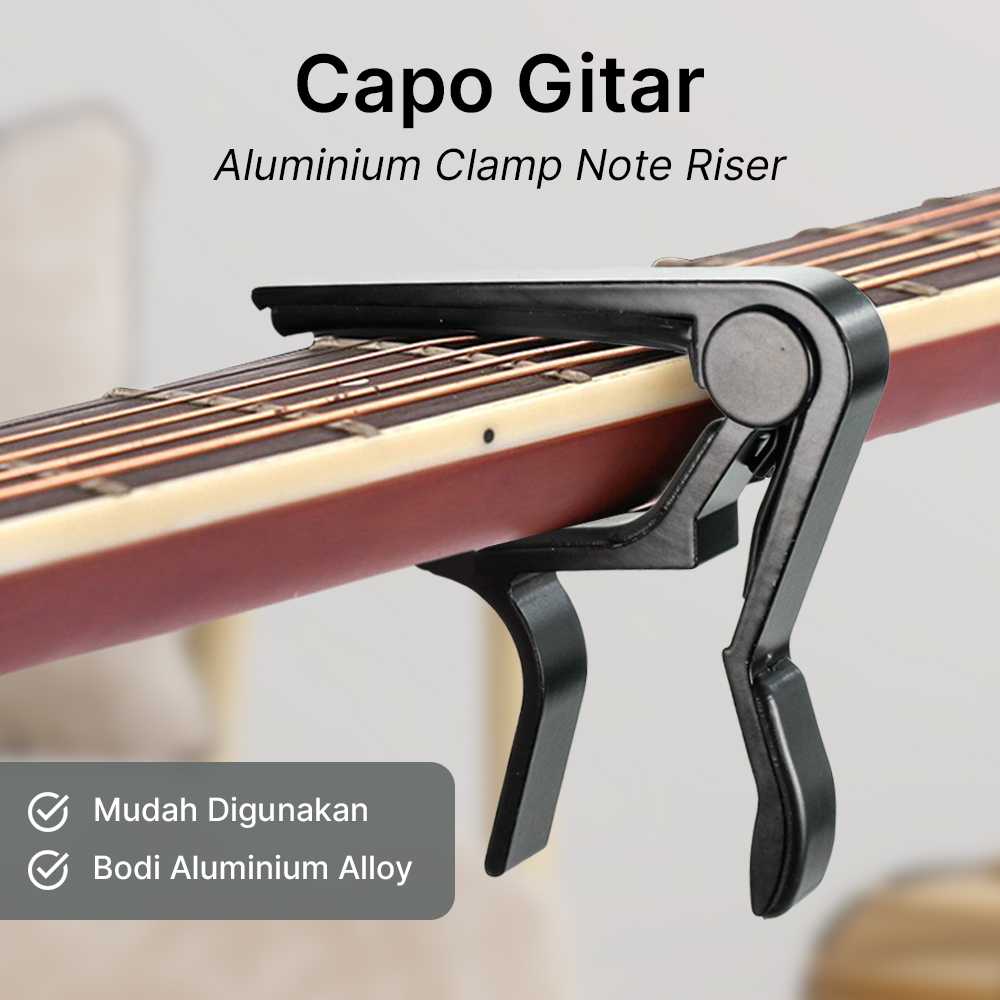 Capo Gitar Ukulele Aluminium Clamp Note Riser / Capo Gitar Akustik ...