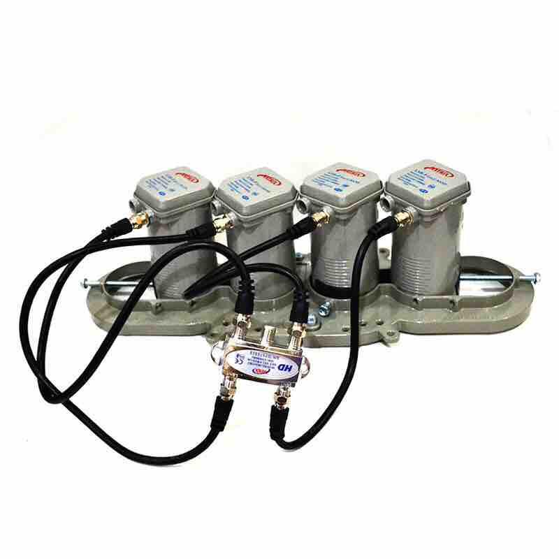 LNB Matrix Parabola Mini 4 in 1 Outside C Band untuk 1 Receiver