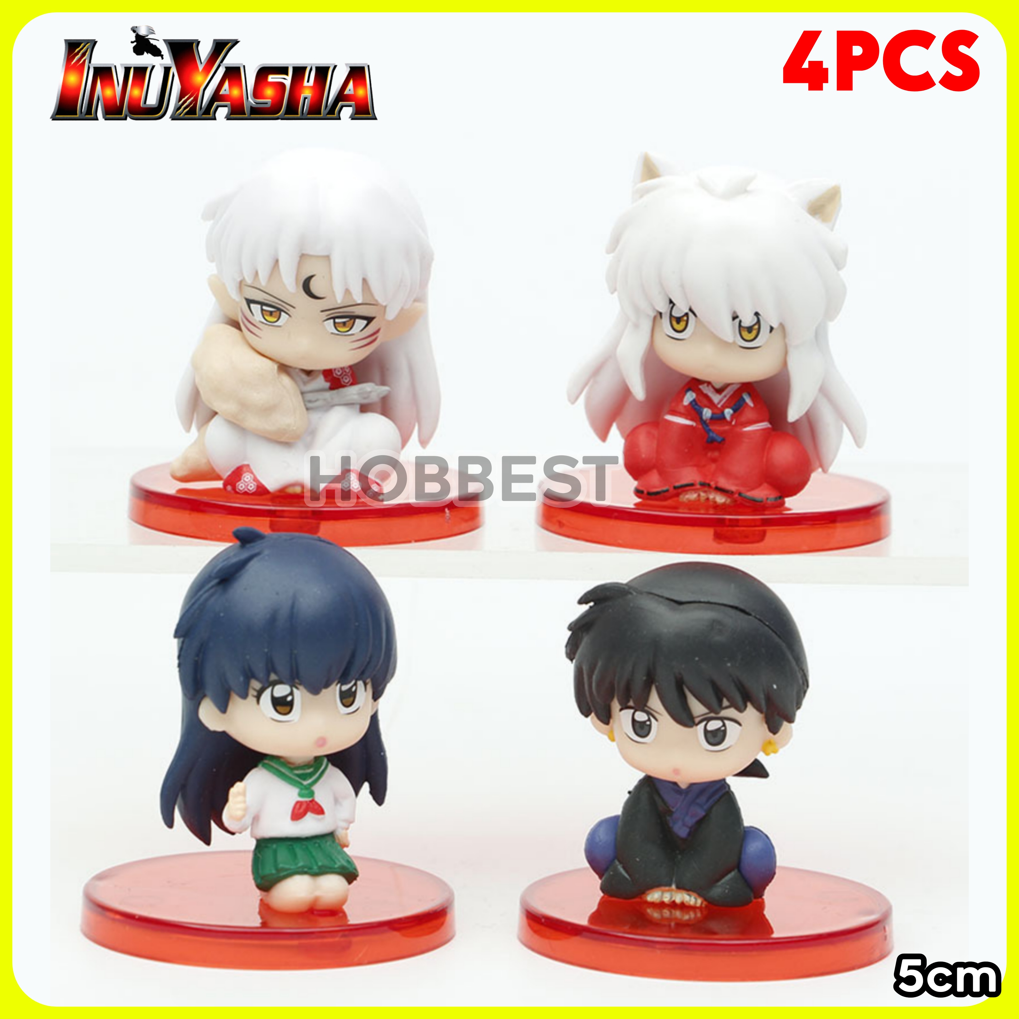 Action Figure INUYASHA isi pcs Miniatur Topper Kue Pajangan