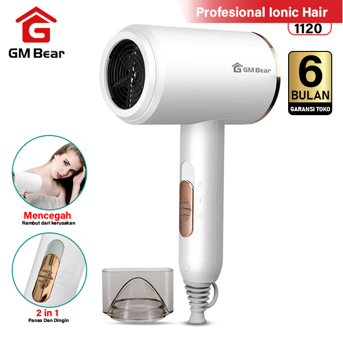 GM Bear Compact Essential Hair Dryer - Pengering Rambut Professional Hairdryer 1120 1121 1122