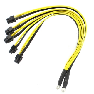S7 s9 to 5x pci-e pcie 6pin gpu graphics card splitter power cable for btc miner bitcoin litecoin s11 t9+x10 l3+a3 a841 1