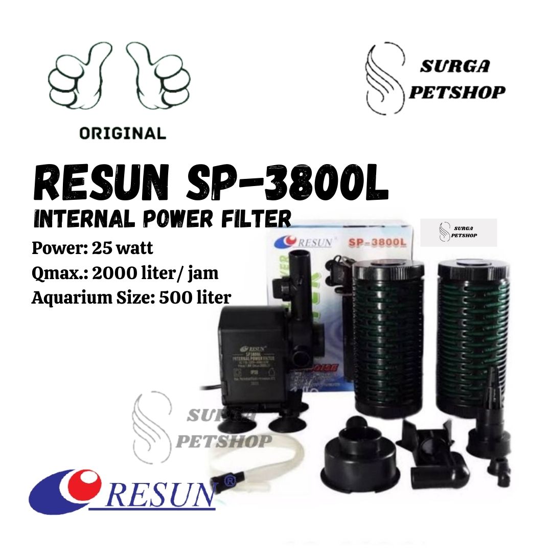 RESUN FILTER SP 3800L SP3800L Pompa dan Internal Power Filter Aquarium