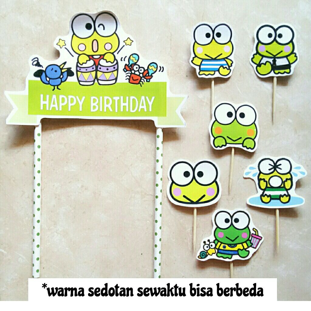 topper toper hiasan kue cake ulang tahun happy birthday karakter kero