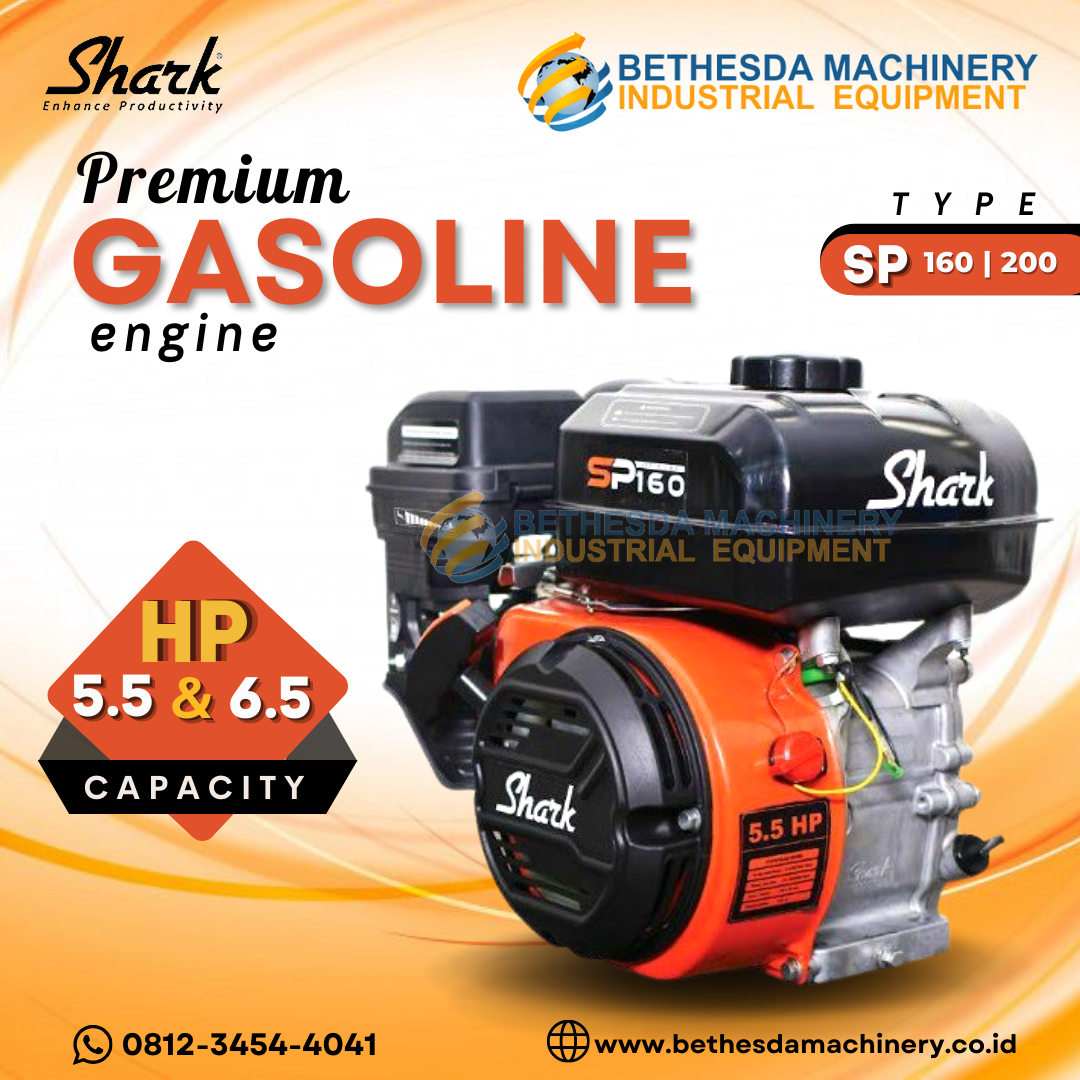 Mesin Penggerak 5.5 Hp gasoline engine SHARK engine bensin 6.5 Hp