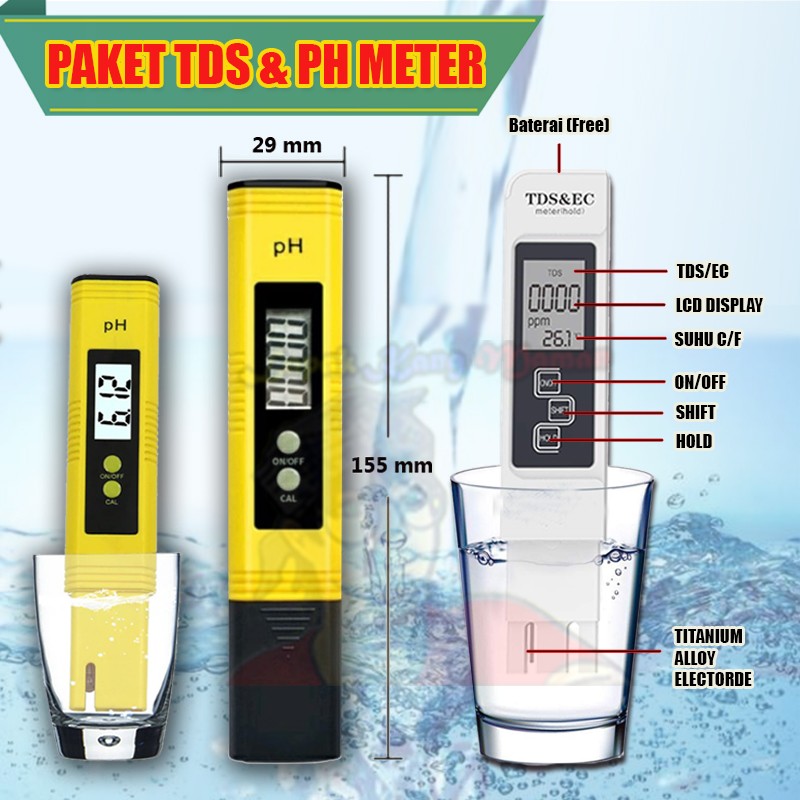 PH Meter PH Digital Tester PH Ukur Alat Pengukur Keasaman Cairan Air