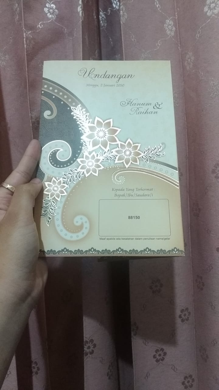 (PER 50PCS PLUS CETAK) UNDANGAN ERBA 88150 UNDANGAN NIKAH ULANG TAHUN ...