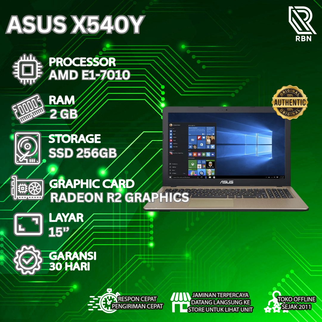 E1 7010 Radeon R2 Series LAPTOP Notebook ASUS X540Y AMD