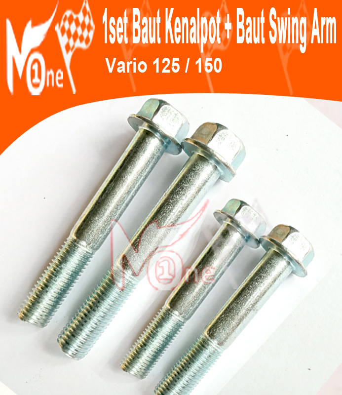 Paket 1 SET Baut Kenalpot + Baut Swing Arm Vario 150 125/ Baut