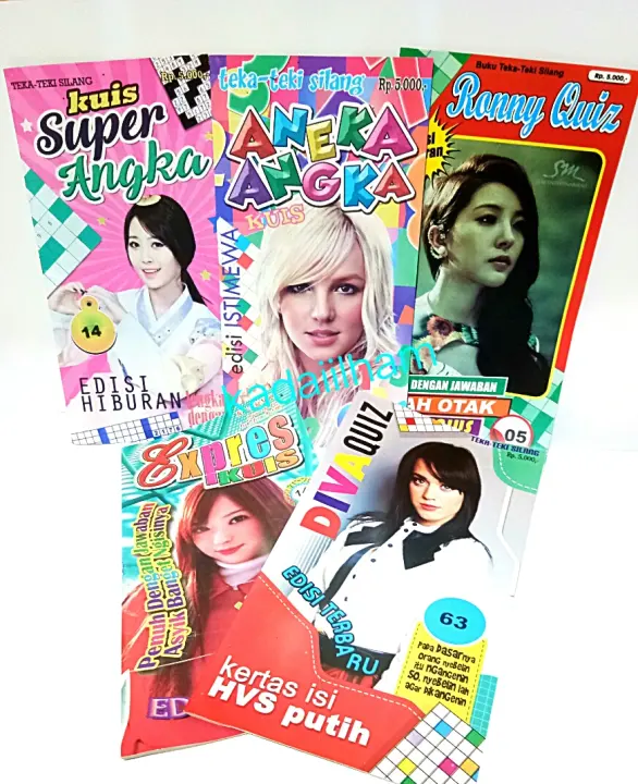 Paket 5 Pcs Tts Teka Teki Silang Judul Campur Quis Dan Angka Quiz Dan Angka Lazada Indonesia