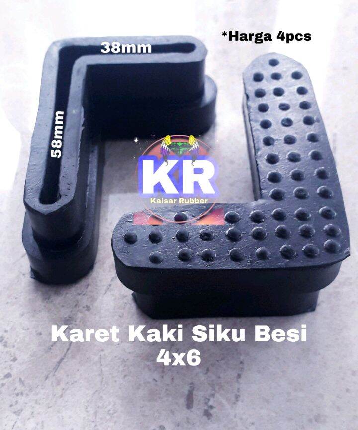 Karet Kaki Besi Siku 4x6 Pipa Besi Hollow Rak Besi Harga 4pcs | Lazada ...