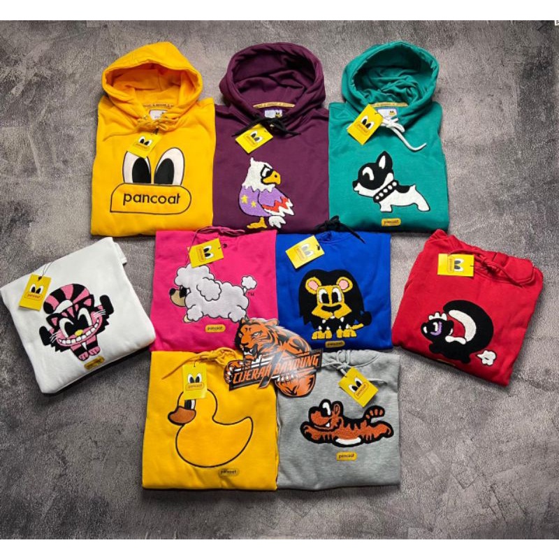 BISA COD- hoodie pancoat animal bordir towel full tag sweater wanita pria  terbaru terlaris bisa cod | Lazada Indonesia