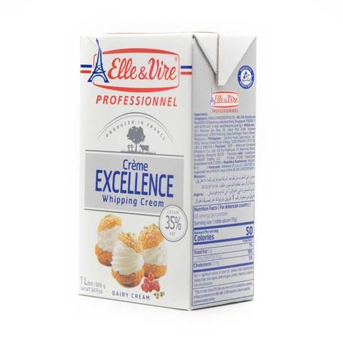 Whipping Cream Elle & Vire 1 Liter Whipped Cream Whip cream cair wipped cream wiped cream