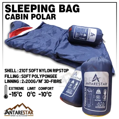 Sleeping Bag Cabin Polar SB Polar Bahan Lebih Tebal Lebih Hangat dan Nyaman Kualitas Terbaik ANTARESTAR