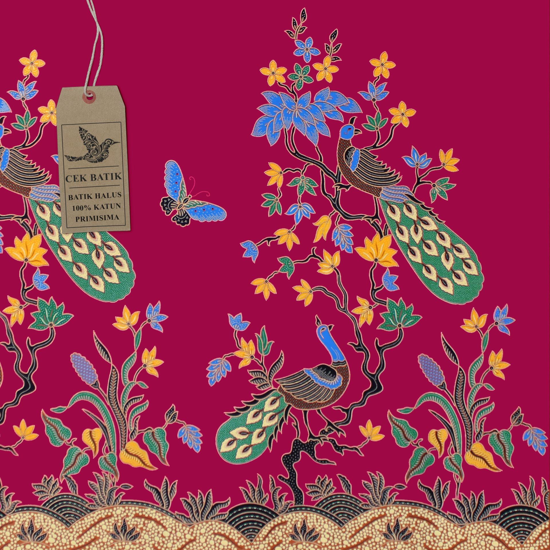 Kain Batik Motif Bunga Burung Merak Dan Kupu Biru Biru Muda Kuning Merah Pink Fanta Tosca Dan Hijau Ukuran 2 Meter Lebih Lazada Indonesia Kain batik motif kupu warna hijau