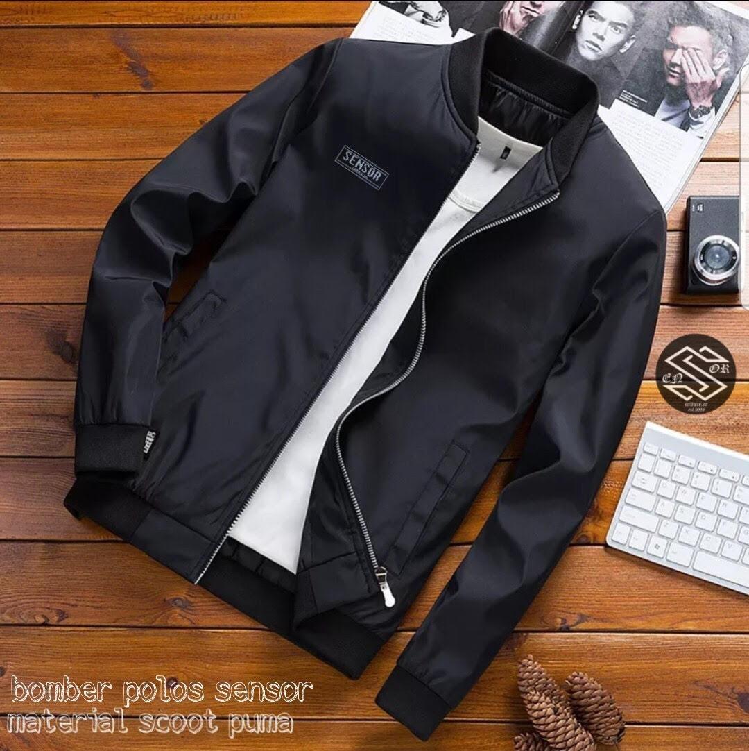 Deka - Jaket Bomber Pria Polos Original Sensor