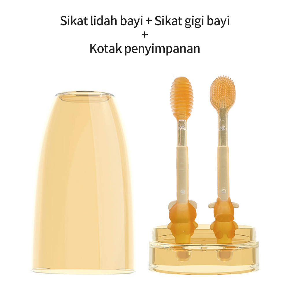 BEVAVAR sikat lidah bayi sikat gigi bayi alat pembersih lidah bayi set