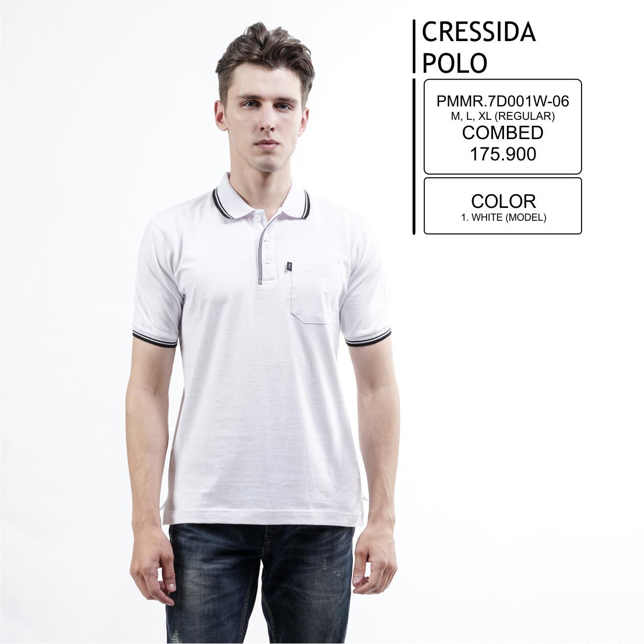 Kaos Polo Cowok Reguler Cressida Original - PMMR.7D001W-06 Combed