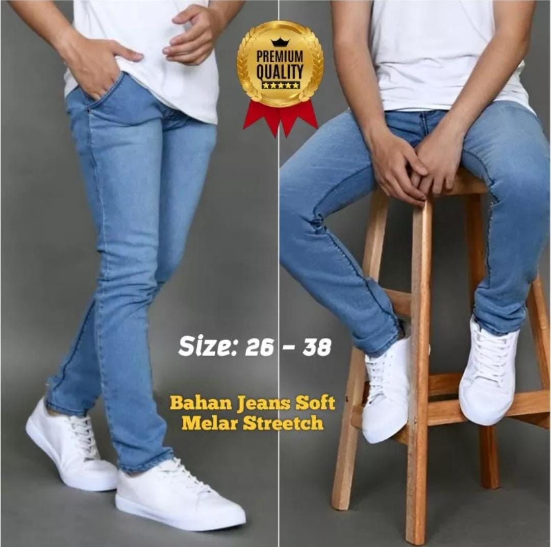 Paket Hemat 1 Paket Isi 3 Celana Panjang Pensil Pria Jeans Cowok Pensil