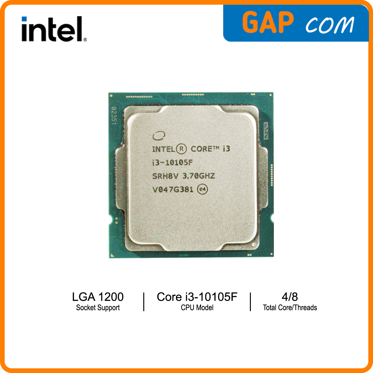 Processor Intel Core i3 10105F 3.7GHz LGA 1200 - TRAY | Lazada Indonesia