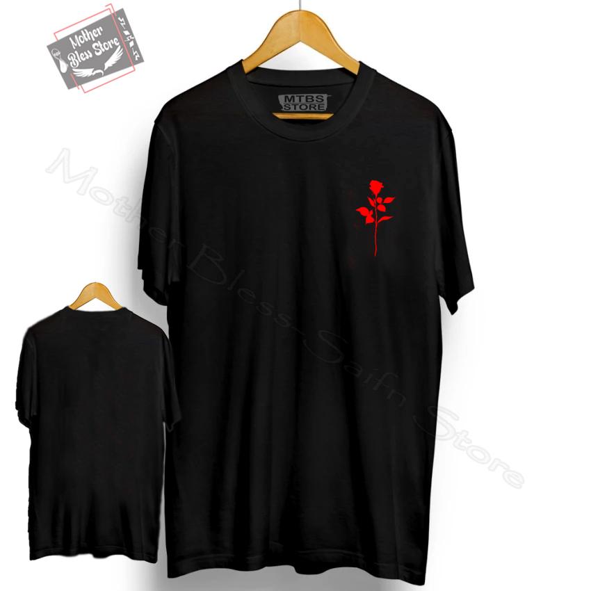 Kaos Distro Import Pria Motif Bunga 3d Ru205 Shopee Indonesia