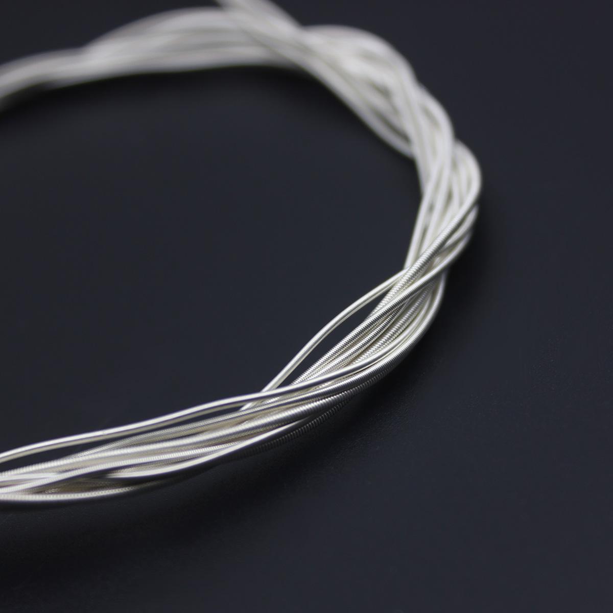IRIN 6 Pcs Classical Guitar String Set Black Nylon Core Silver-Plated Copper Wound 1st-6th
