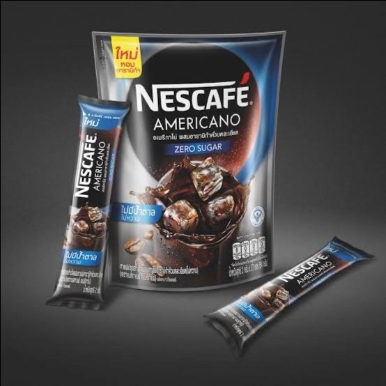 NESCAFE americano zero sugar kopi ecer 1 sachet/2 gr Thailand (halal