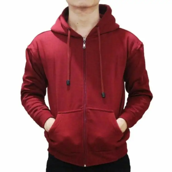 sweater hoodie merah maroon