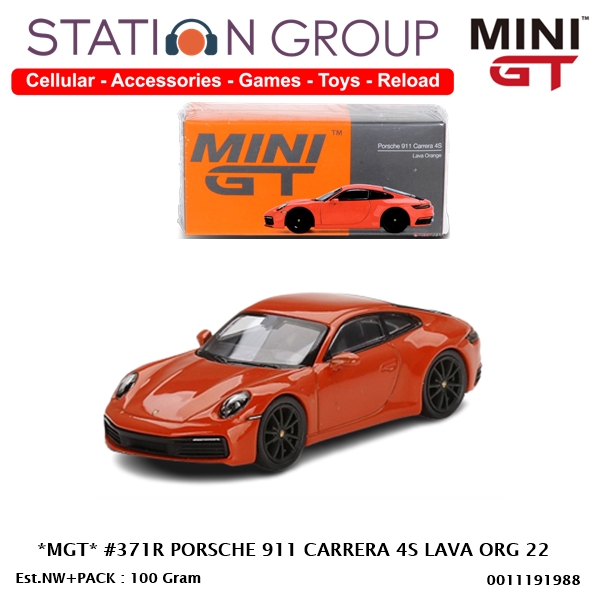 MINI GT #371R PORSCHE 911 CARRERA 4S LAVA ORANGE 22