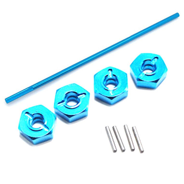 for Wltoys 144001 1/14 RC Car Spare Parts Metal Combiner,Blue with Metal Central Drive Shaft Upgrade Accessories