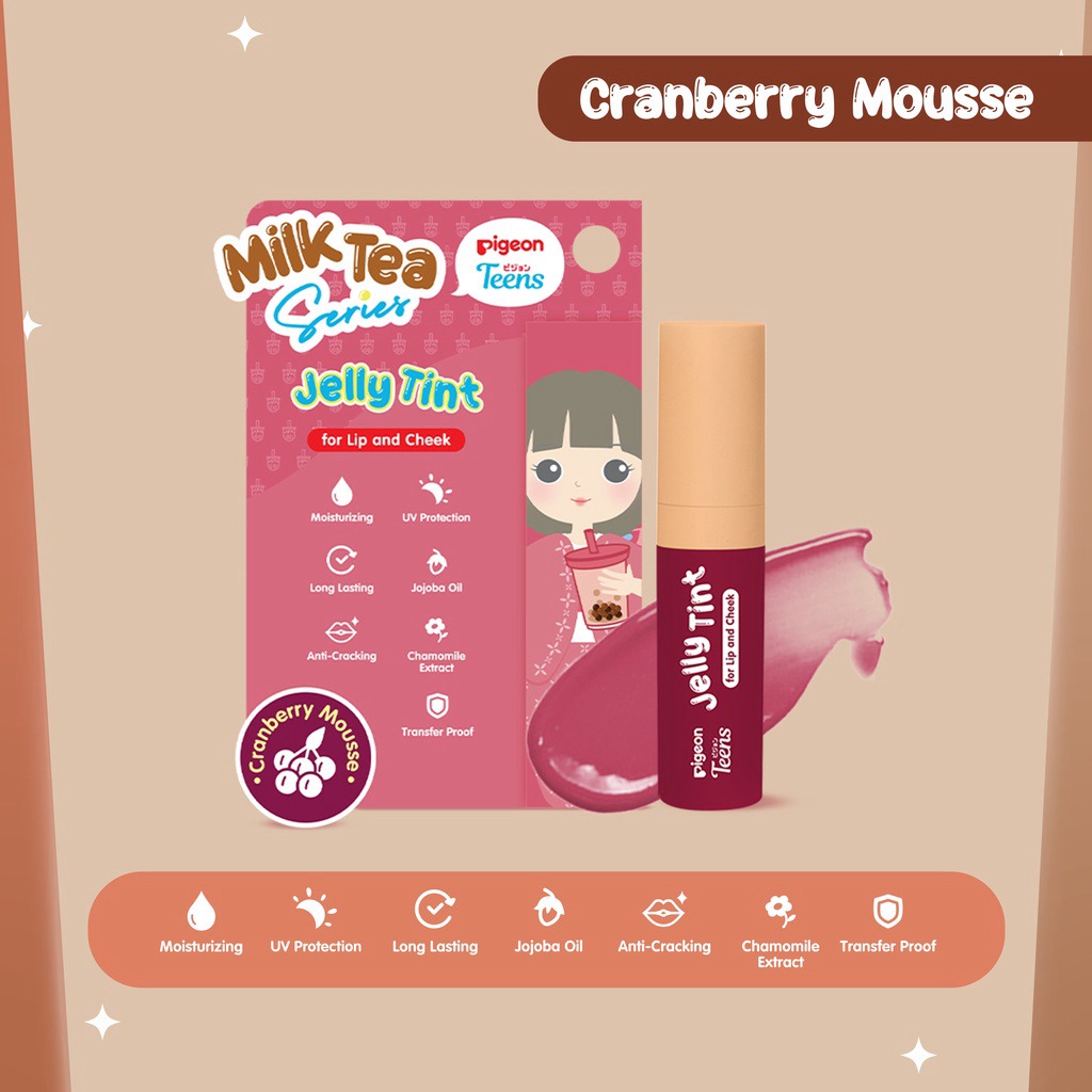 BPOM PIGEON Teens Jelly Lip Tint Milk Tea Liptin Liptint Lazada Indonesia