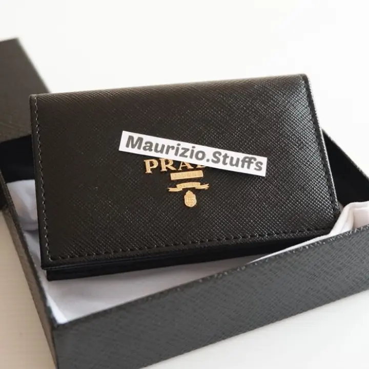 prada business card holder