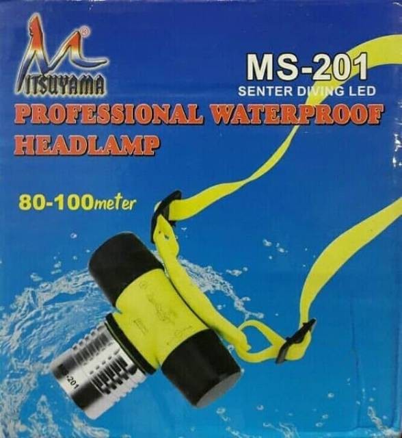 Mitsuyama Senter Kepala Selam MS218P 50W Reghargeable Senter Selam