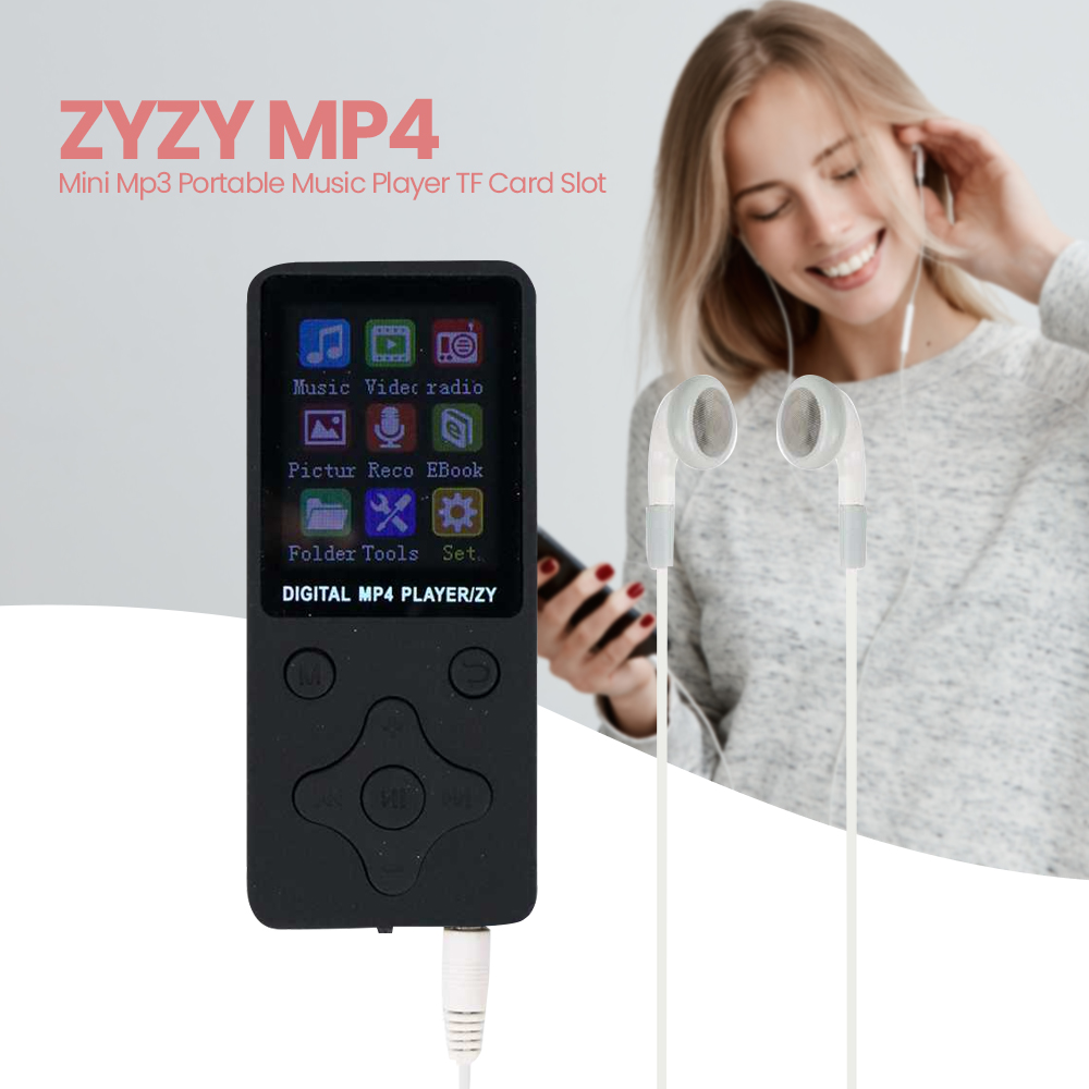 MP4 Player Mini Mp3 Portable Music Player dengan TF Card bahan plastik