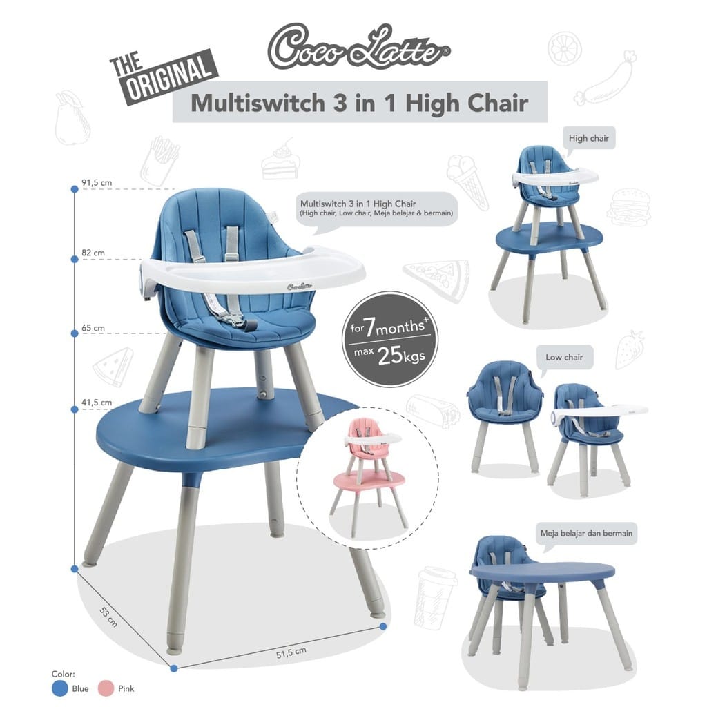 Cocolatte Highchair Cl 2308 Multi Switch Lazada Indonesia