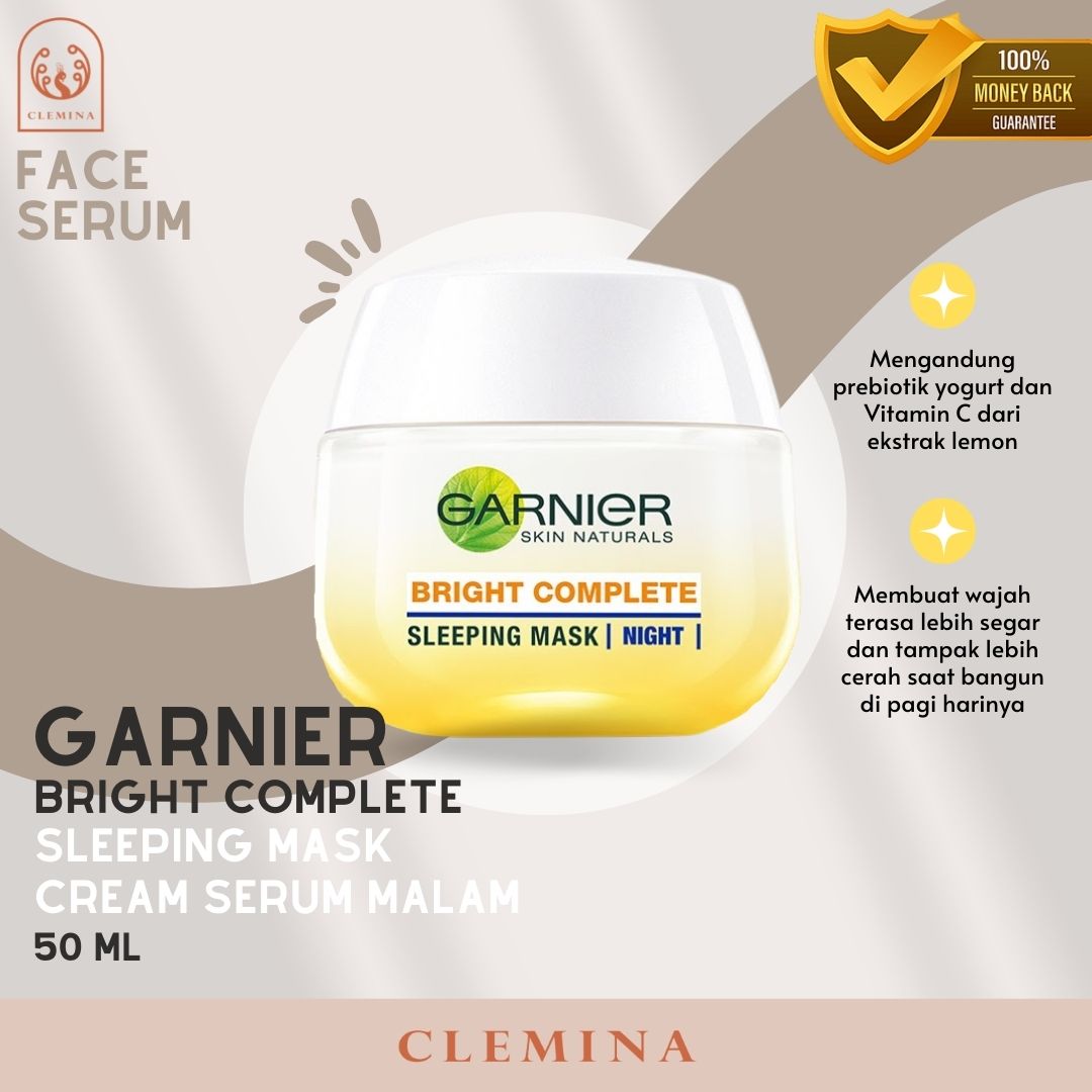 Garnier Bright Complete Night Yoghurt Sleeping Mask Krim Malam 50 ml