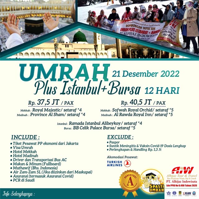 Voucher Biaya Paket Perjalanan Umroh 2022 Biro Travel Umrah Dan Haji