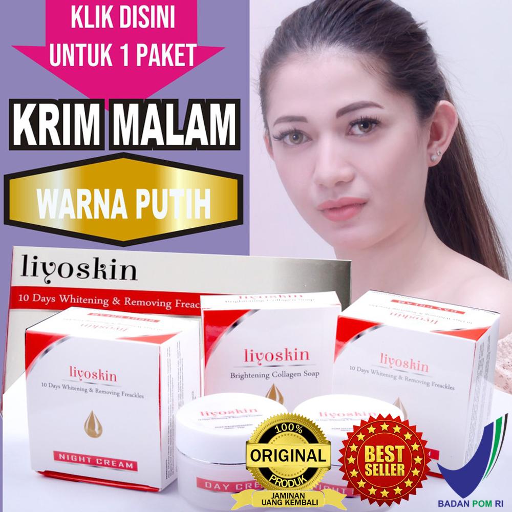 Paket Pemutih Liyoskin 100% Original BPOM Cream Siang Malam Plus + Sabun Collagen Obat Pemutih Pencerah,Pembersih,Penghilang,Mengurangi Flek,Plek,Noda Hitam,Trulum,Kokoloten,Kerutan Membandel Pada Kantong Mata Kulit Wajah Herbal Alami Terbukti Ampuh