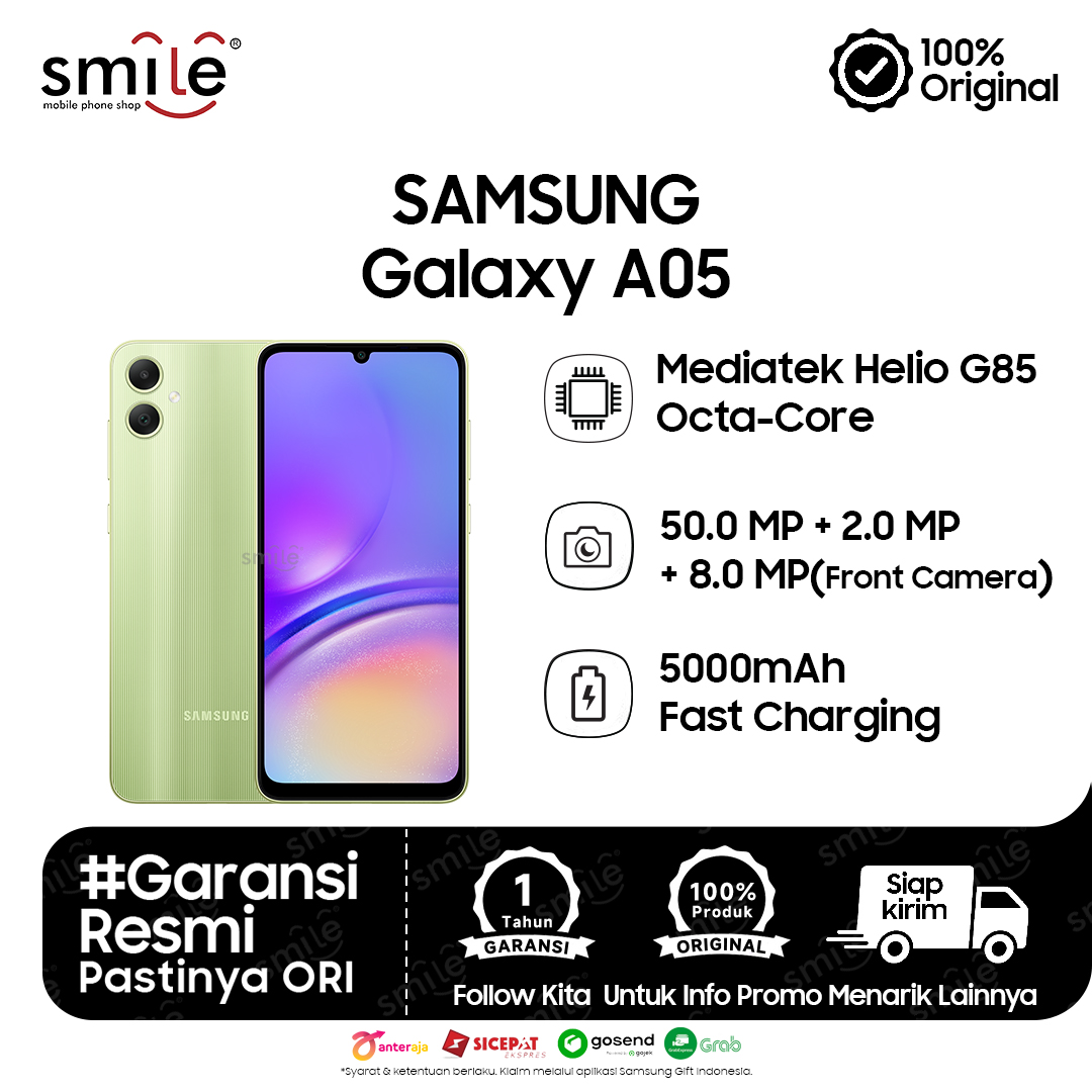 Samsung Galaxy A05 - A055 - 6/128GB - GARANSI RESMI SEIN | Lazada Indonesia