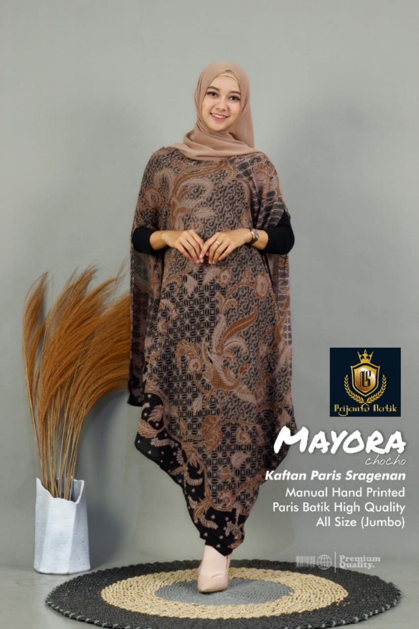 MAYORA Model Baju Kaftan Batik Wanita Dewasa Remaja Kekinian Jumbo ...