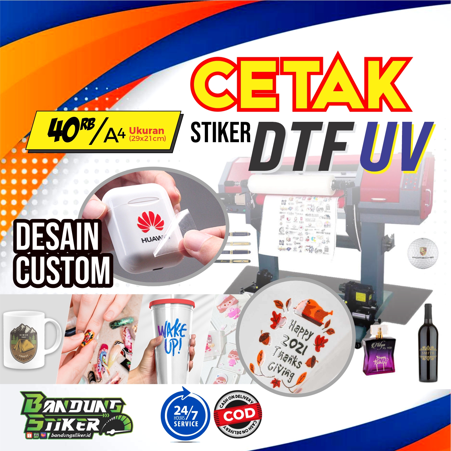 STIKER DTF UV CETAK PRINT../DECAL KERING/CUTTING STIKER CUSTOM FULL ...