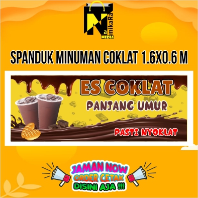 Spanduk Banner Backdrop Es Coklat Terbaru Custom Ukuran 160x60 Cm ...