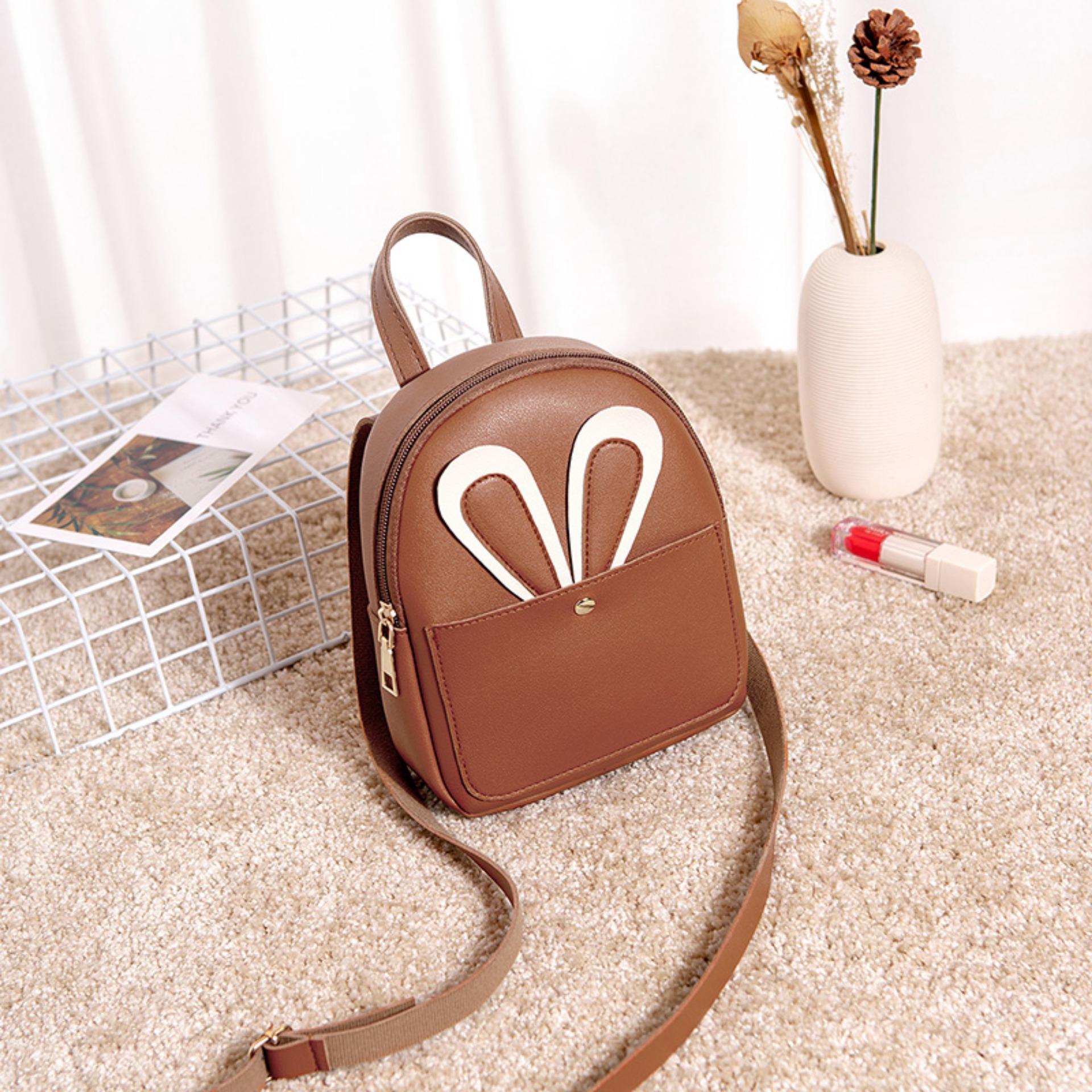 2 In 1 Tas Selempang & Ransel Mini Kuping / Tas Cewek / Handbag / Tas Impor Batam