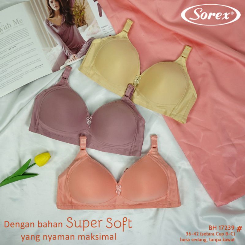 BH Sorex 17238, 17239 - Bra Busa Tanpa Kawat super soft