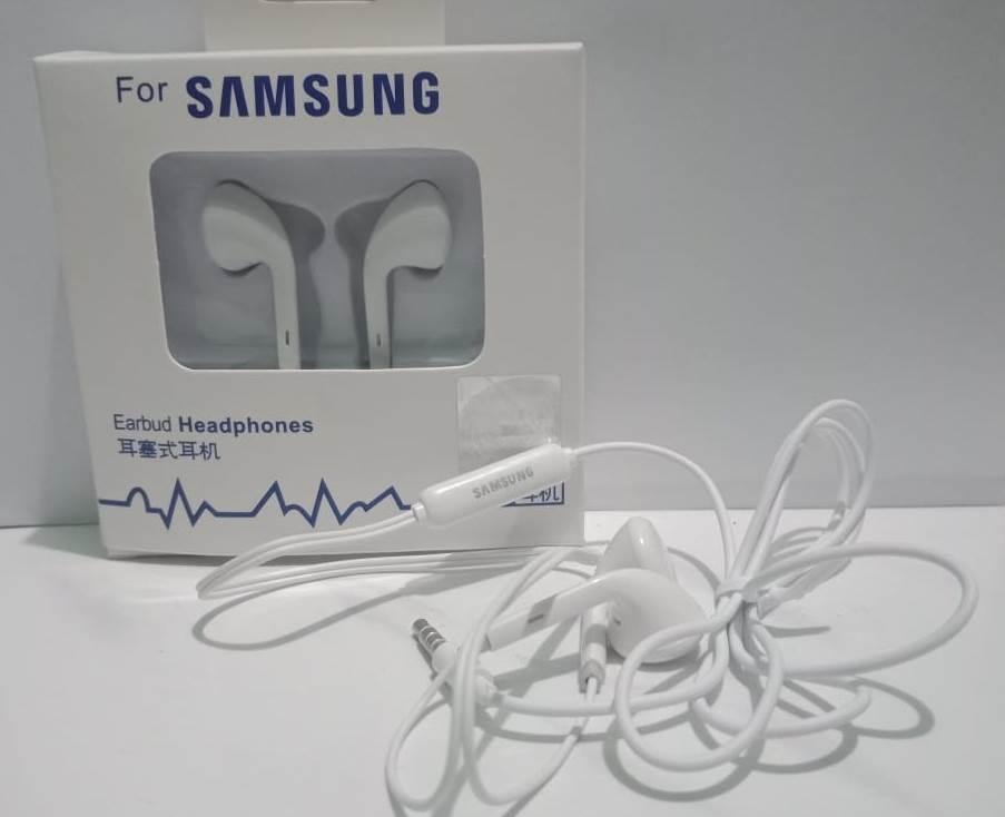 New Headset Handsfree untuk Samsung / Hedset / Headset / Hansfree / Hanspree / Handset / Hedseat / Hedseat / Earphone / Earpone / Handsfree / Sansung / Samsung For All Type HD Audio Jack 3.5mm-putih - ARS