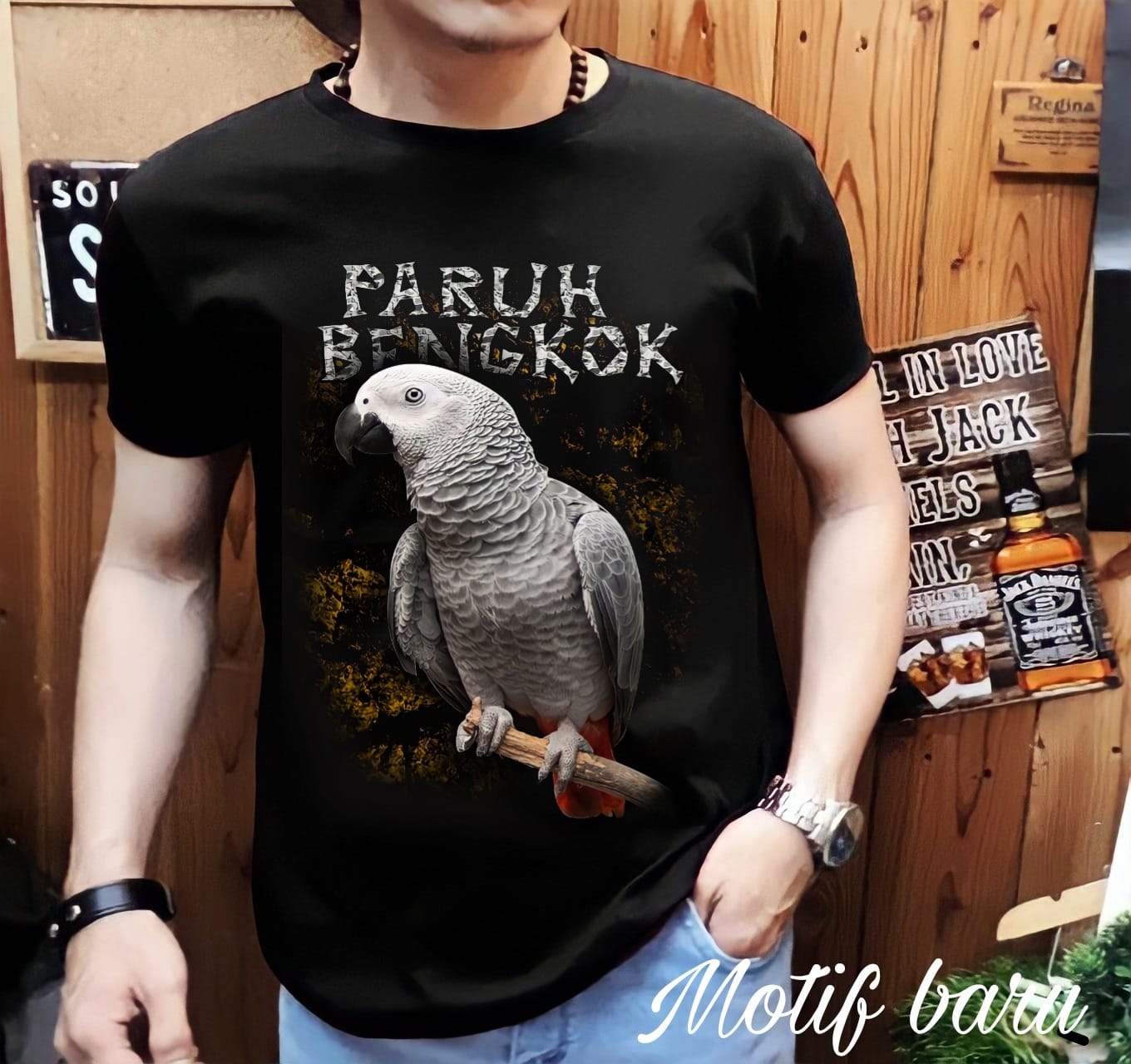Shalch Trendy Baju Pria Keren Kaos Distro Dewasa Motif Burung
