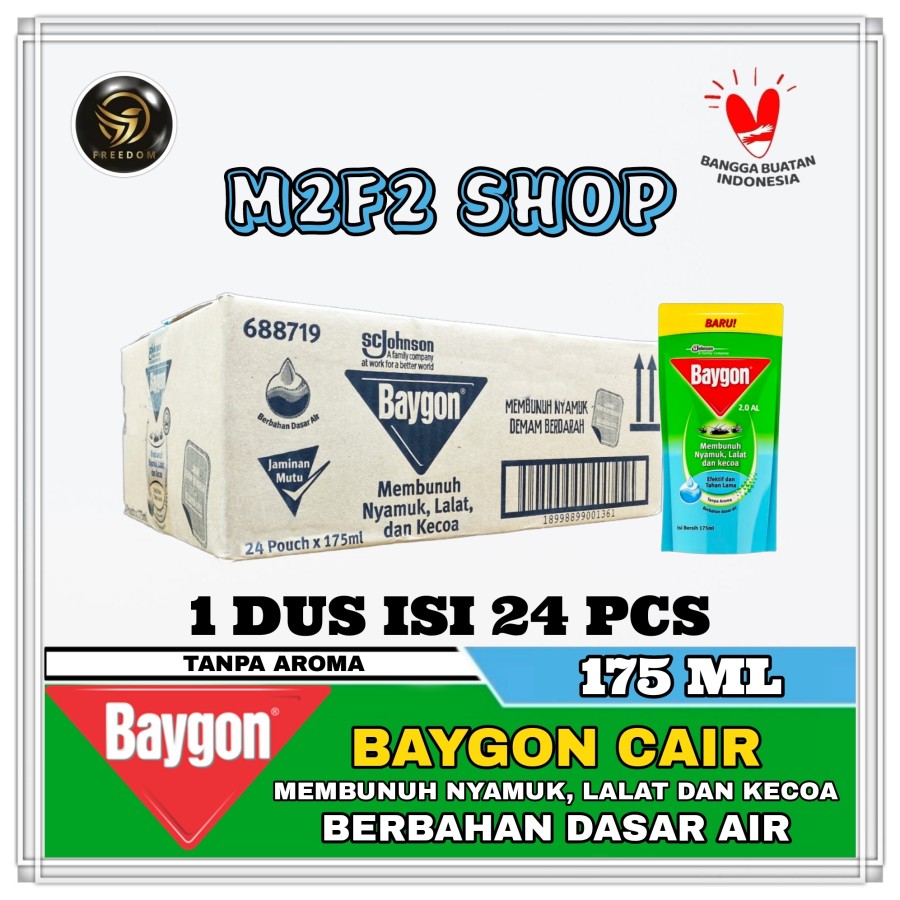 Baygon Liquid Spray Cair Tanpa Aroma Refill 175 ml (Kemasan Karton
